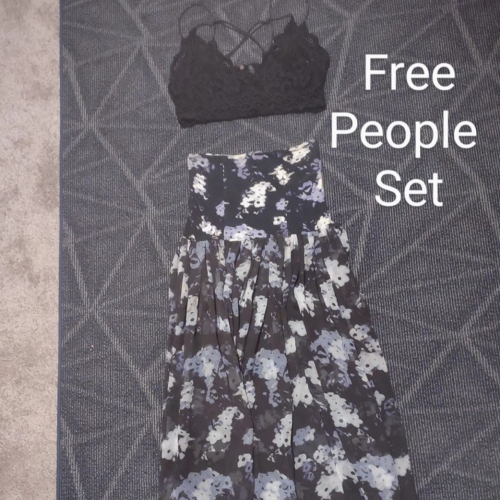 Free People 2 Piece Skirt Set